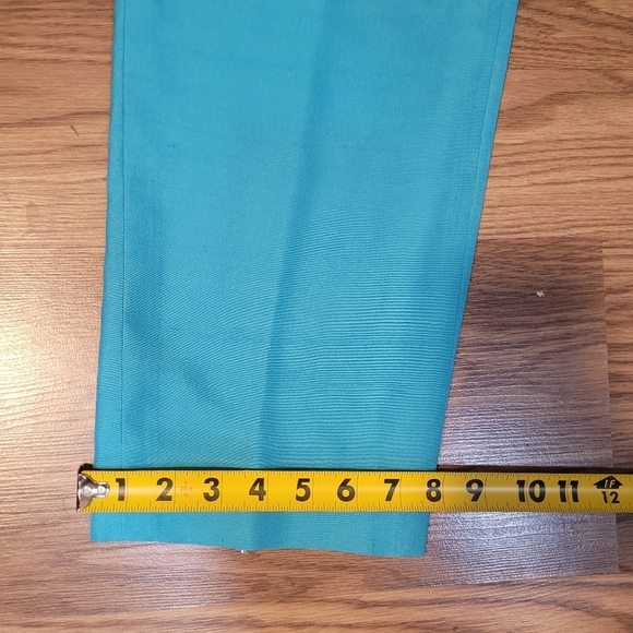 Vintage 100% Silk Turquoise Trousers by Carlisle - Picture 8 of 10